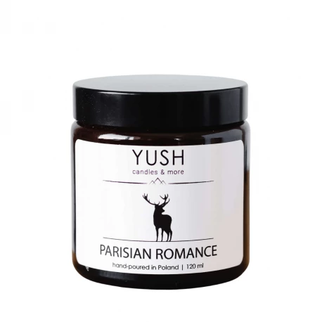 PARISIAN ROMANCE Świeca Sojowa Ręcznie Robiona Wegańska 120 ml YUSH