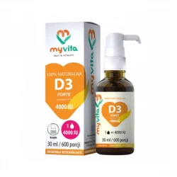 Witamina D3 FORTE 4000 IU Naturalna w płynie krople 30 ml MyVita