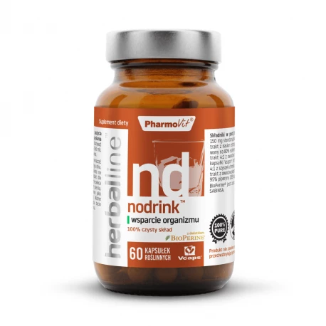 Nodrink Wsparcie Organizmu w Rezygnacji ze Spożywania Alkoholu (60 kaps) Herballine Pharmovit