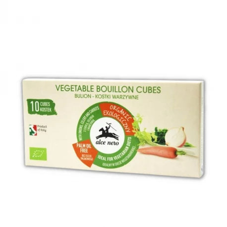 Kostki Rosołowe Warzywne Ekologiczne Bezglutenowe VEGE (10 sztuk) 100 g Alce Nero