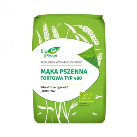 Mąka Pszenna Tortowa TYP 480 BIO Ekologiczna 1 kg Bio Planet