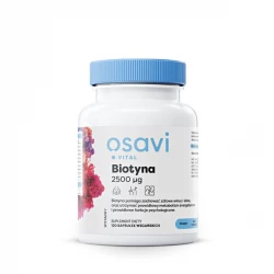Biotyna Witamina B7 2500 mcg Włosy Skóra Paznokcie VEGE (120 kaps) Osavi