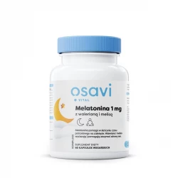 Melatonina 1 mg z Walerianą i Melisą Pomoc w zasypianiu Sen Regeneracja VEGE (60 kaps) Osavi