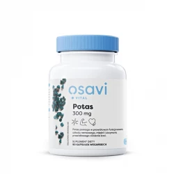 Potas 300 mg Cytrynian Potasu Wsparcie Układu Nerwowego i Mięśniowego oraz Ciśnienia Krwi VEGE (90 kaps) Osavi