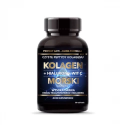 Kolagen Morski z Kwasem Hialuronowym i Witaminą C 500 mg (90 tab) INTENSON