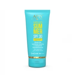 HELLO SUMMER Krem Przeciwsłoneczny do Opalania Twarzy z Nektarem Komórkowym SPF 30 Wodoodporny 50 ml Apis