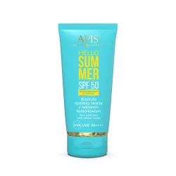 HELLO SUMMER Krem Przeciwsłoneczny do Opalania Twarzy z Nektarem Komórkowym SPF 50 Wodoodporny 50 ml Apis