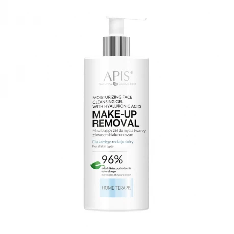 MAKE-UP REMOVAL Nawilżający Żel do Mycia Twarzy z Kwasem Hialuronowym dla Każdego Rodzaju Skóry 300 ml Apis