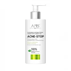 ACNE-STOP Oczyszczający Tonik Antybakteryjny z Zieloną Herbatą do Cery Trądzikowej Tłustej i Mieszanej 300 ml Apis