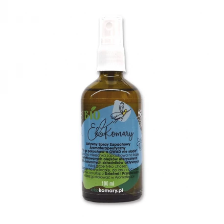 EkoKomary Aktywny Spray Na Komary Meszki i Kleszcze Ekologiczny Naturalny 100 ml LV Organic