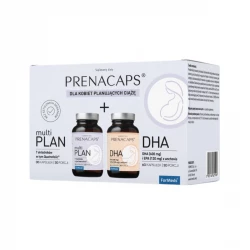 PRENACAPS Zestaw Multi PLAN + DHA Zestaw dla Kobiet Planujących Ciążę (90 kaps) ForMeds