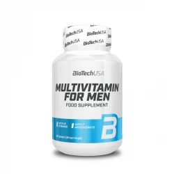 Zestaw Multiwitamin Minerałów Wyciągów Roślinnych i Aminokwasów dla Mężczyzn MULTIVITAMIN FOR MEN (60 tab) BioTechUSA