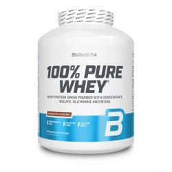 100% PURE WHEY Koncentrat i Izolat Białka Serwatkowego Odżywka Białkowa w Proszku Smak Czekoladowy Bez Glutenu 2270 g BioTechUSA