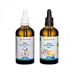 Zestaw MMS Chloryn Sodu 27% 100 ml + Aktywator Kwas Cytrynowy 50% 100 ml ChemWorld