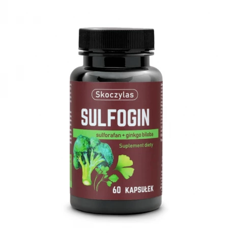 SULFOGIN Sulforafan + Ginkgo Biloba Wsparcie Oksydacyjne Organizmu VEGE (60 kaps) Skoczylas