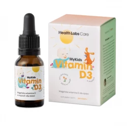MyKids Vitamin D3 Wegańska Witamina D3 200 IU w Kroplach dla Dzieci (360 kropli) 9,7 ml Health Labs Care