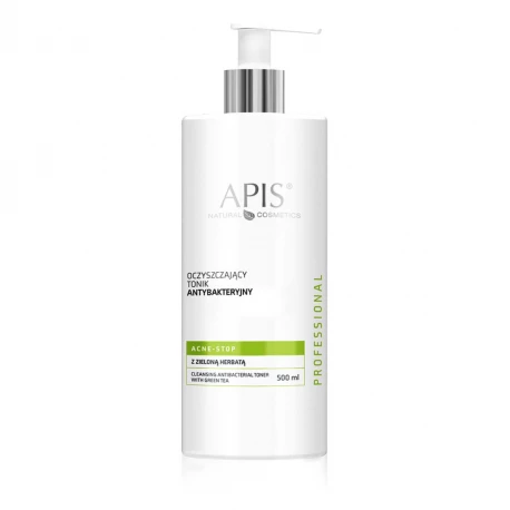 ACNE-STOP Oczyszczający Tonik Antybakteryjny z Zieloną Herbatą 500 ml Apis
