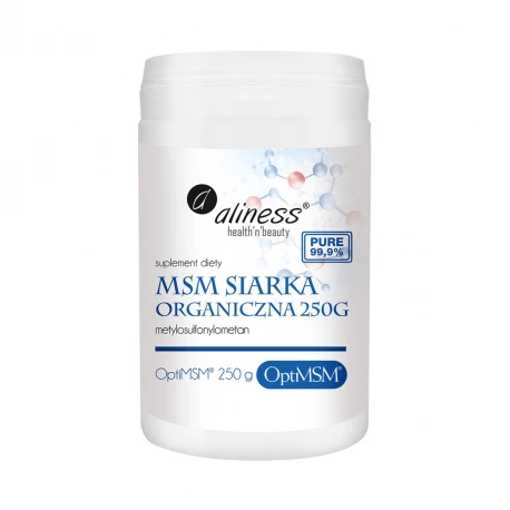 MSM OptiMSM Siarka organiczna Proszek 250g ALINESS
