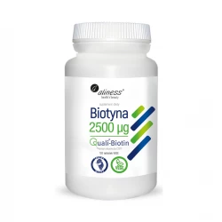 Biotyna 2500 mcg Witamina B7 Włosy Skóra Paznokcie (120 tab) Aliness