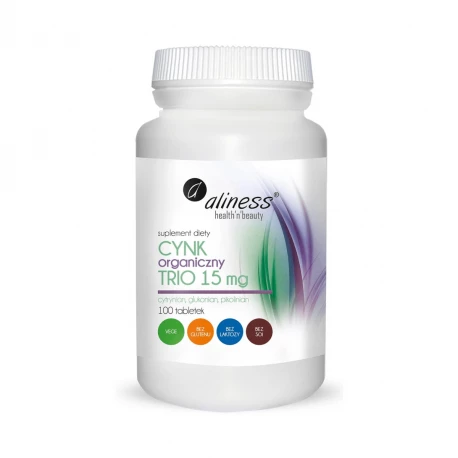 Cynk Organiczny TRIO 15 mg (100 tab) Aliness