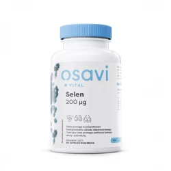Selen 200 mcg Selen w Formie Dobrze Przyswajalnej L-selenometioniny Wegański (180 kaps) Osavi