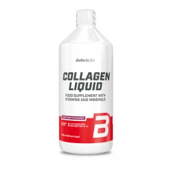 COLLAGEN LIQUID Kolagen Hydrolizowany Witaminy Minerały Bez Cukru Bez Glutenu o Smaku Owoców Leśnych 1000 ml BioTechUSA