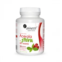 Acerola ze Stevią do Ssania (120 tab) Naturalna Witamina C Aliness
