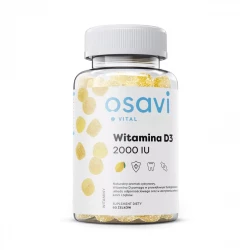 Witamina D3 2000 IU Żelki o Smaku Cytrynowym dla Dzieci 4+ i Dorosłych (60 szt) Osavi