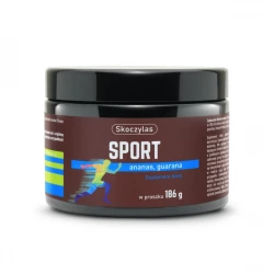 SPORT Ananas i Guarana Ekstrakty Roślinne bez Cukru Proszek 186 g Skoczylas