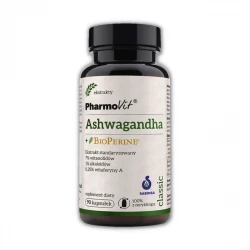Ashwagandha + BioPerine Ekstrakt Standaryzowany (90 kaps) Pharmovit