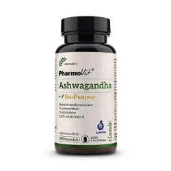 Ashwagandha + BioPerine Ekstrakt Standaryzowany (180 kaps) Pharmovit
