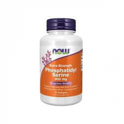 Fosfatydyloseryna Phosphatidyl Serine 300 mg Extra Strenght Wsparcie Pamięci i Mózgu (50 kaps) Now Foods