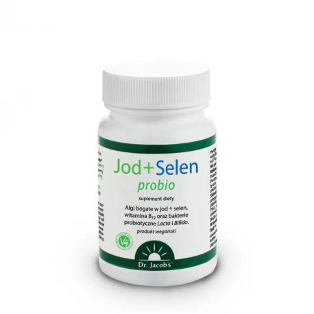 Jod + Selen Probio B12 Probiotyk VEGE (90 kaps) Dr. Jacob's
