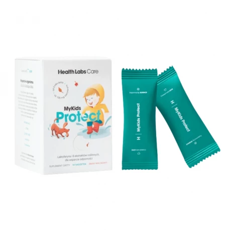 MyKids Protect Laktoferyna 6 Ekstraktów Roślinnych Wsparcie Odporności Dziecka (14 sasz) Health Labs Care