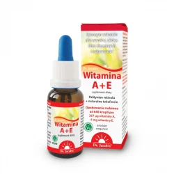 Witamina A+E Bioaktywne Krople w Oleju MCT z Kokosa 20 ml Dr. Jacob's