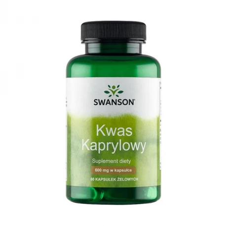 Kwas Kaprylowy 600 mg (60 kaps) Swanson