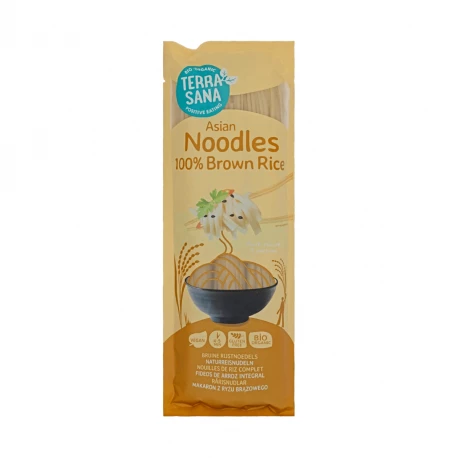 Makaron Ryżowy Razowy Typu NOODLES Bezglutenowy BIO 250 g TerraSana