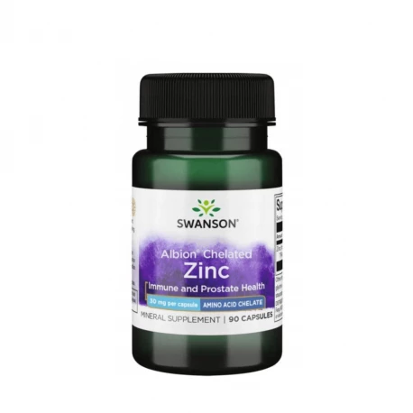 Albion Zinc Cynk Chelat Diglicynian Cynku 30 mg (90 kaps) Swanson