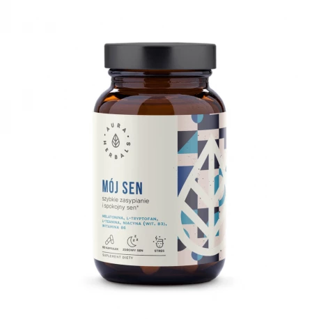 Mój Sen Szybkie Zasypianie i Spokojny Sen VEGE (60 kaps) Aura Herbals