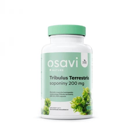 Tribulus Terrestris Saponiny 200 mg Standaryzowany Ekstrakt z Owoców Buzdyganka Naziemnego DER 10:1 (120 kaps) Osavi