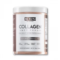 Czysty Hydrolizowany Keto Kolagen Wołowy z Olejem MCT w Proszku - Naturalna Czekolada 300 g BeKeto