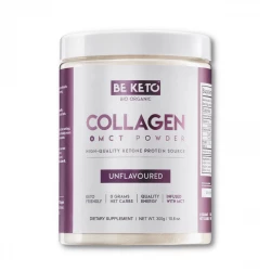 Czysty Hydrolizowany Keto Kolagen Wołowy z Olejem MCT w Proszku - Bezsmakowy 300 g BeKeto