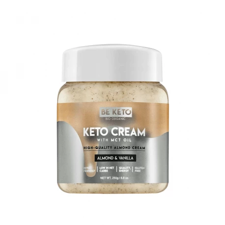 Keto Krem z Olejem MCT Migdał & Wanilia 250 g BeKeto