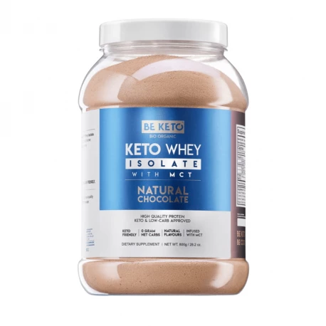 KETO Izolat Białka z Olejem MCT w Proszku - Naturalna Czekolada 800 g BeKeto