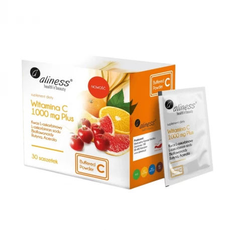 Witamina C 1000 mg z Cynkiem (30 saszetek) Odporność Aliness