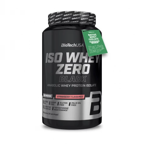 Odżywka Białkowa z Kreatyną i Aminokwasami ISO WHEY ZERO BLACK Izolat - Truskawka 908 g BioTechUSA