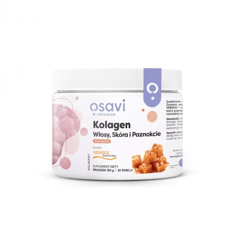 Kolagen Włosy Skóra i Paznokcie Proszek - Słony Karmel 150 g Osavi
