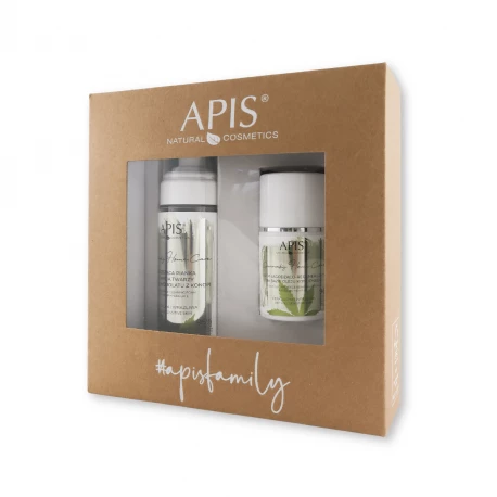 ZESTAW CANNABIS HOME CARE Łagodząca Pianka do Mycia Twarzy 150 ml + Krem Łagodząco-Regerujący 50 ml Apis