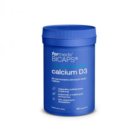 BICAPS Calcium + Witamina D3 z porostów 2000 IU Vege (60 kaps) ForMeds