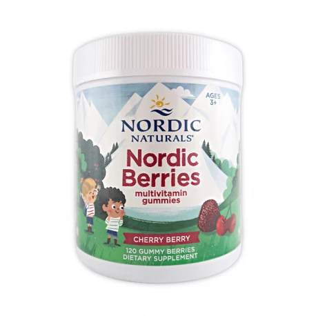 Nordic Berries Cherry Wiśniowe Multiwitaminy dla Dzieci i Dorosłych (120 żelków) Nordic Naturals
